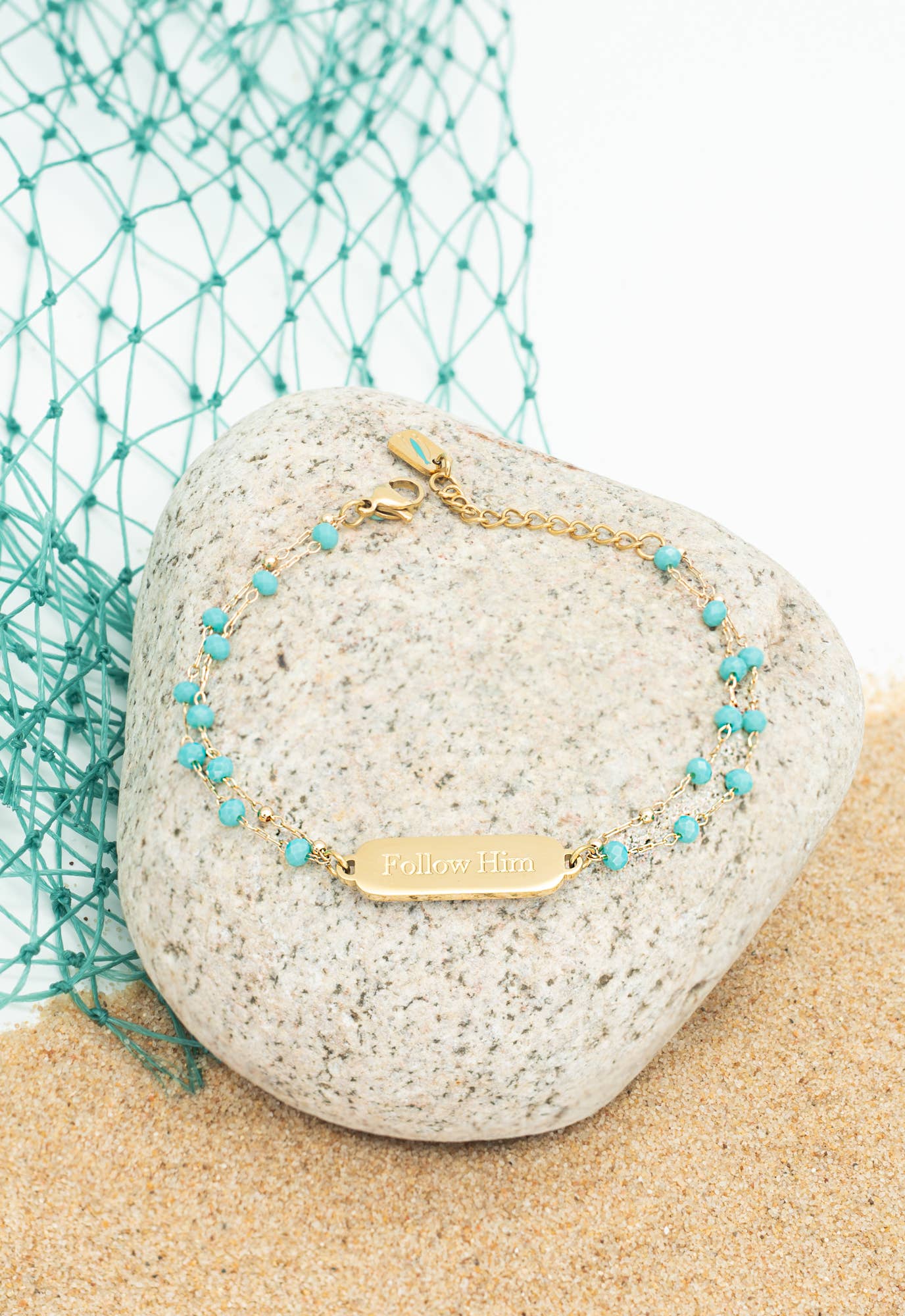 Follow Him Bracelet Gold - Recetas Fair Trade