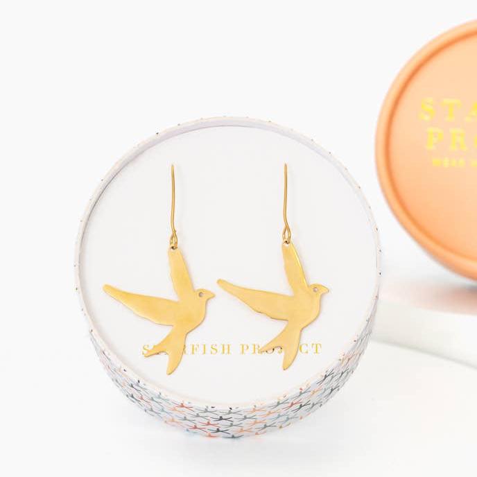 Freedom Dove Earrings - Recetas Fair Trade
