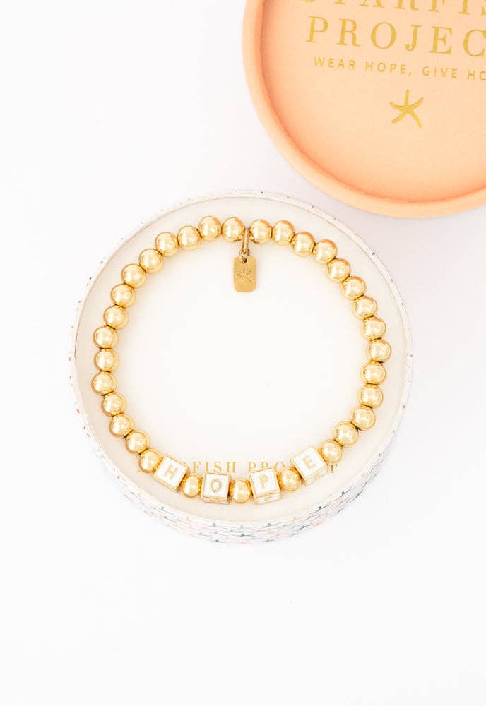 Give Hope, Wear Hope Beaded Bracelet - Recetas Fair Trade