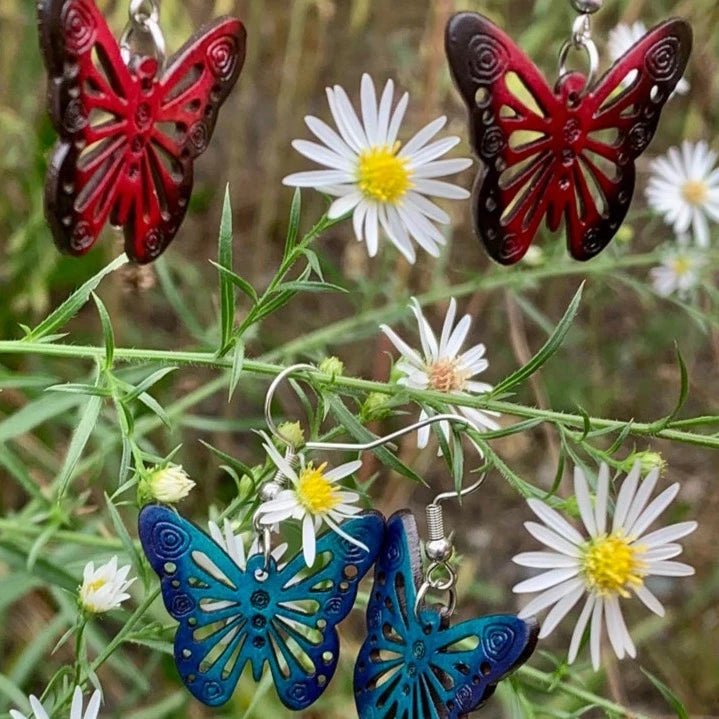 Gourd Dangle Butterfly Earrings