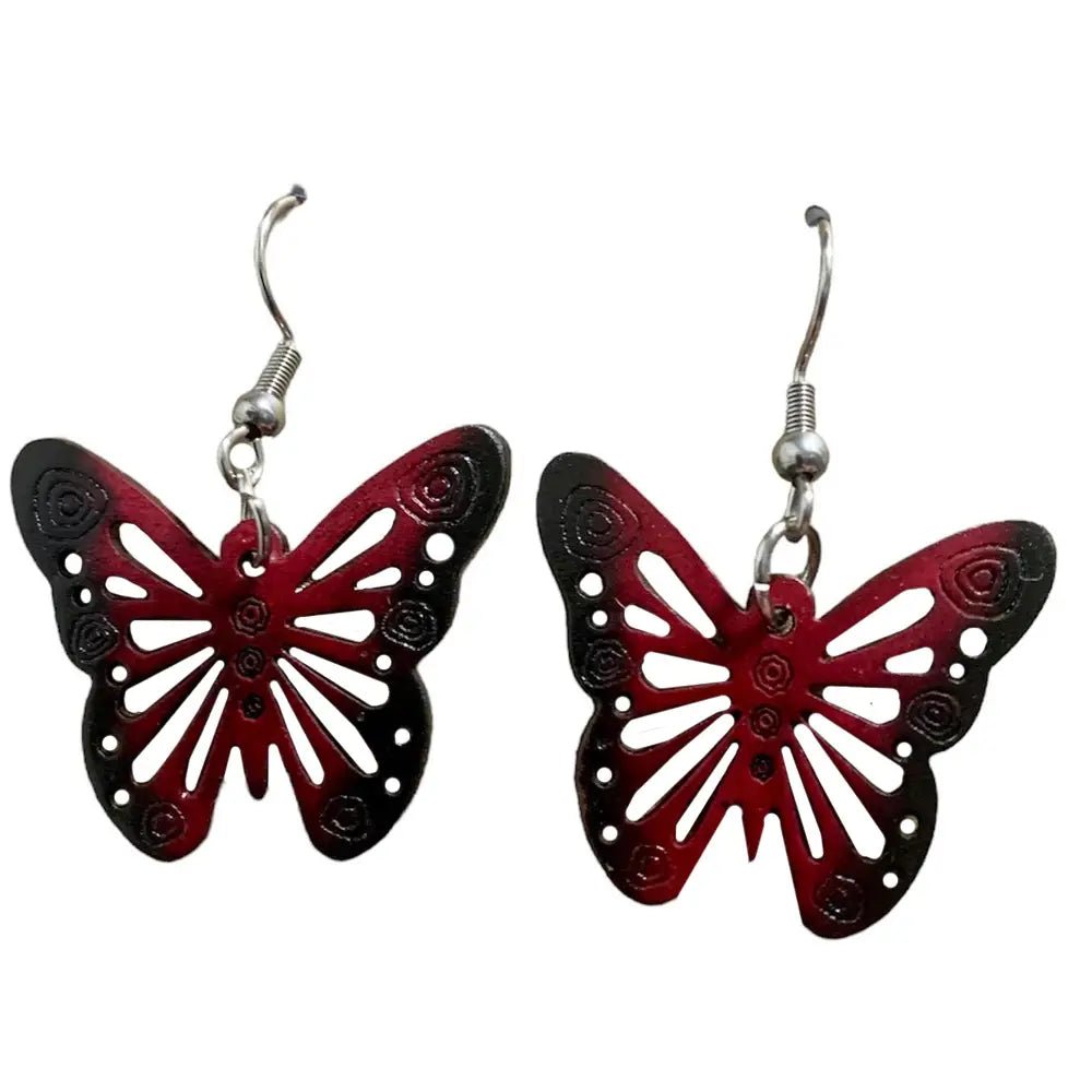 Gourd Dangle Butterfly Earrings