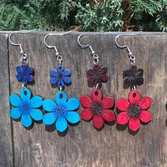 Gourd Dangle Flower Earrings