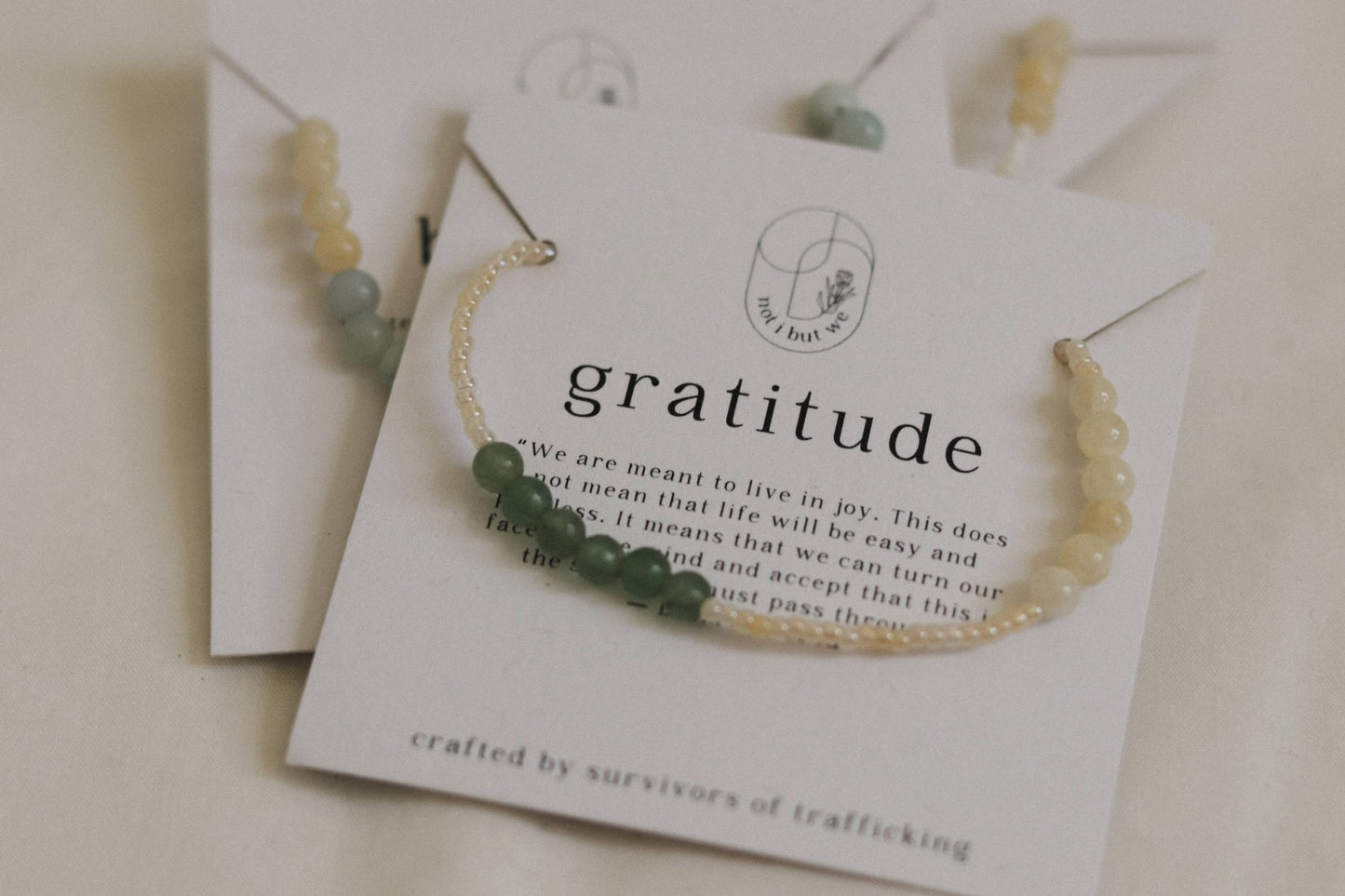 Gratitude Mindfulness Bracelet - Recetas Fair Trade