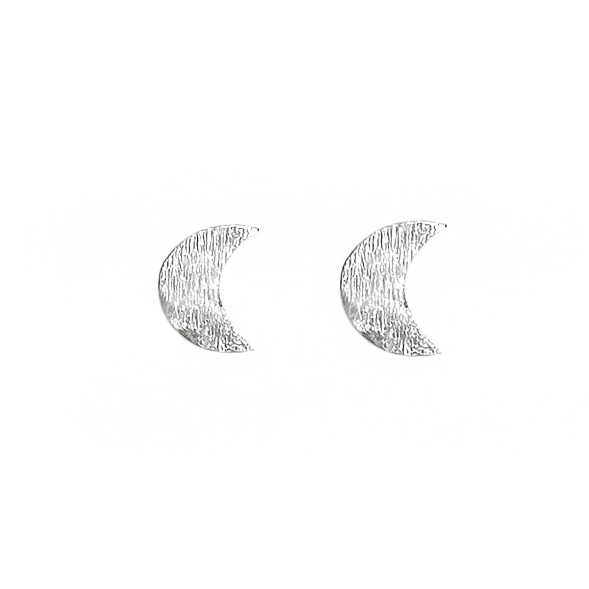 Half Moon Sterling Silver Posts