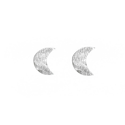 Half Moon Sterling Silver Posts