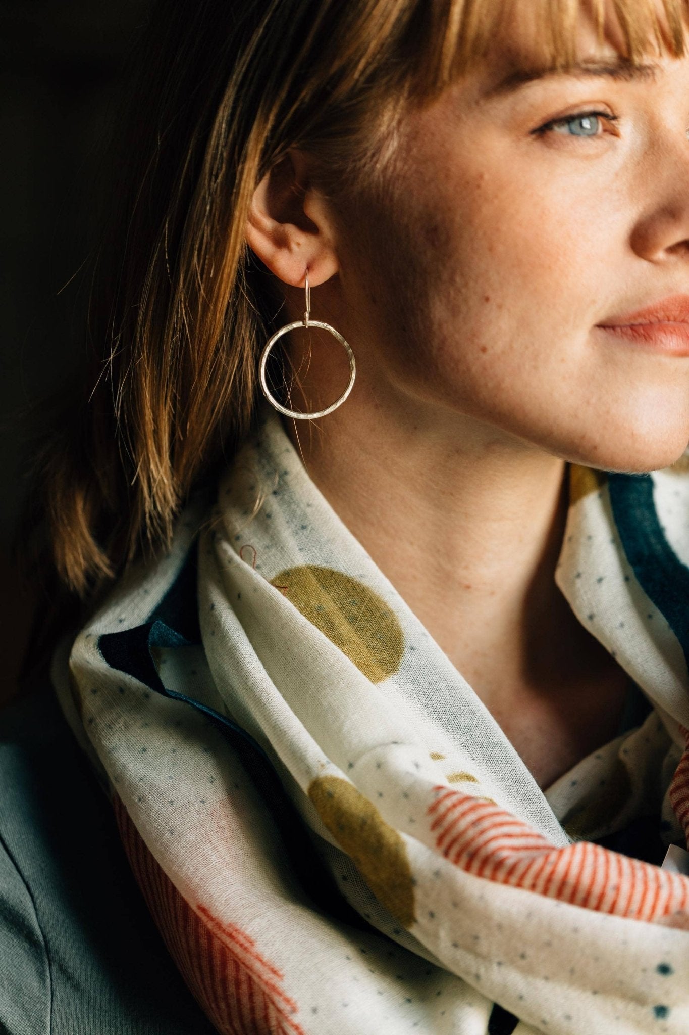 Hammered Ring Earrings - Recetas Fair Trade
