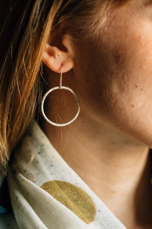 Hammered Ring Earrings - Recetas Fair Trade