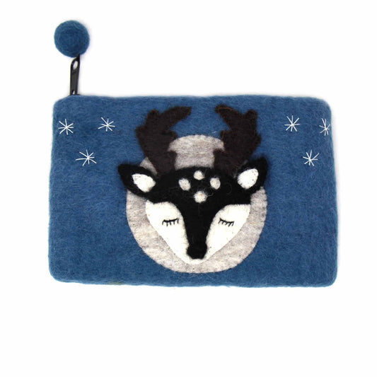 Felt Stag Pouch