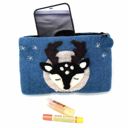 Felt Stag Pouch
