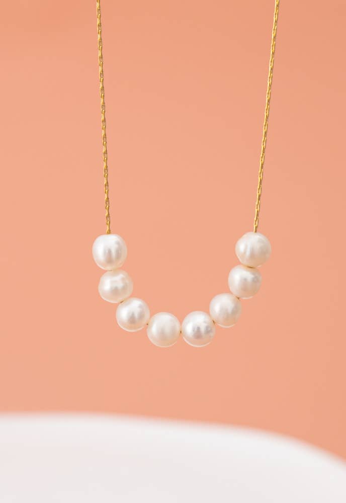 Harmony Pearl Cluster Necklace - Recetas Fair Trade