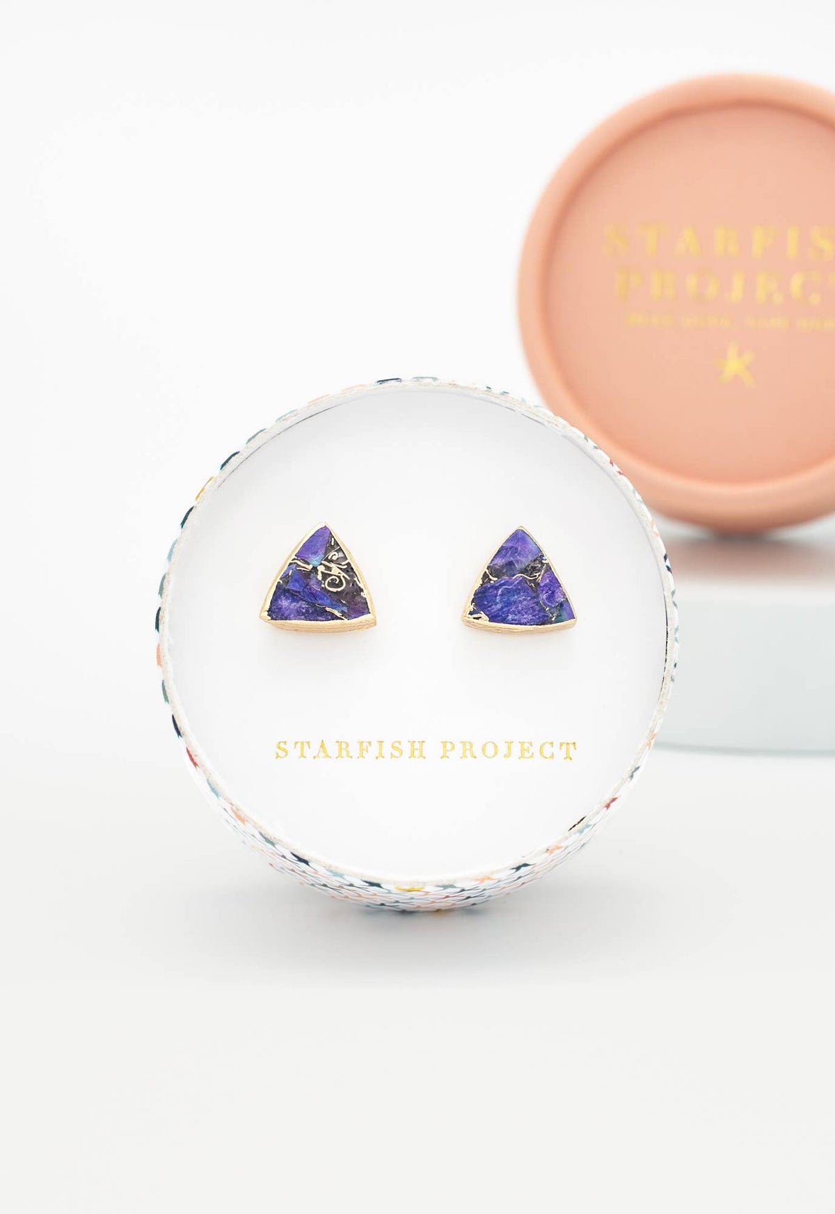 Haven Studs – Royal Purple Emperor Stone - Recetas Fair Trade