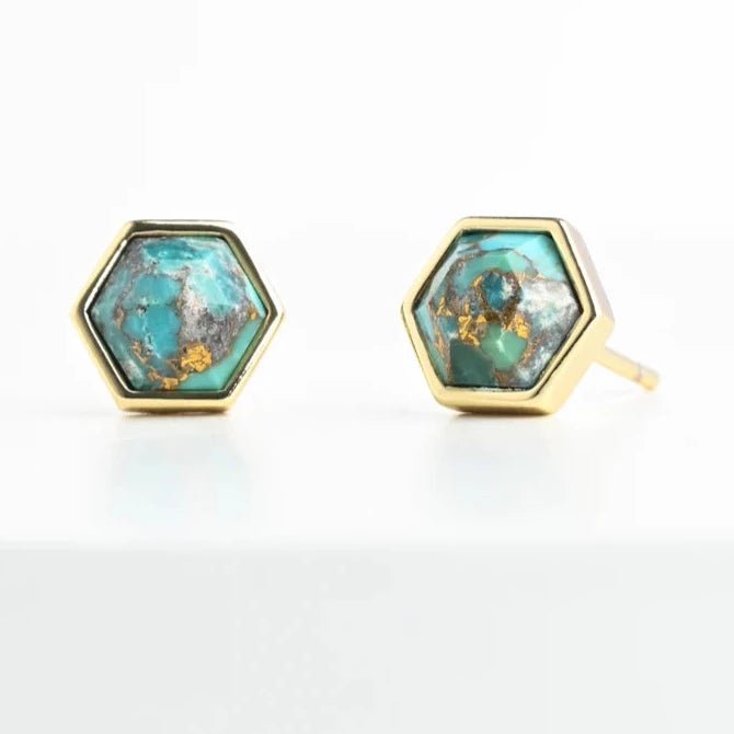 Heaven & Earth Turquoise Studs - Recetas Fair Trade