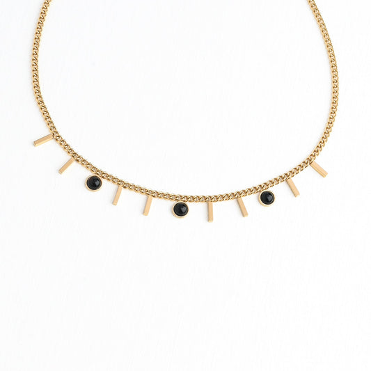 Helio Necklace in Black - Recetas Fair Trade