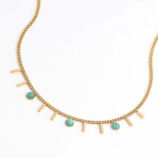 Helio Necklace in Sage - Recetas Fair Trade