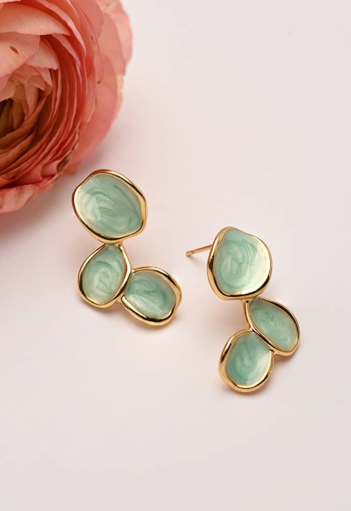 Hope Echo Earrings in Mint - Recetas Fair Trade