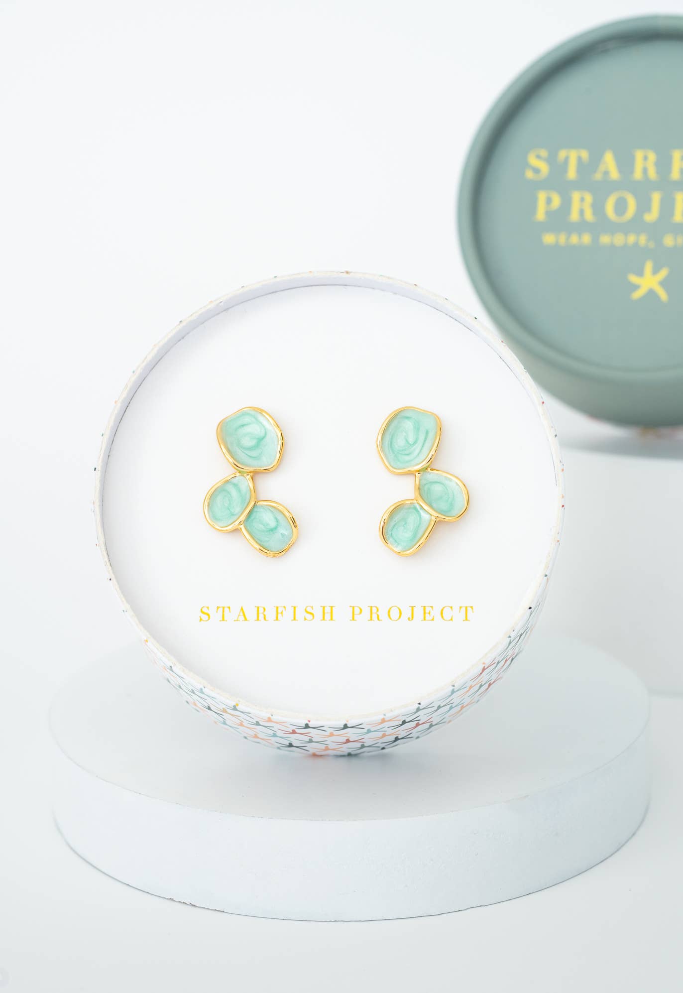 Hope Echo Earrings in Mint - Recetas Fair Trade