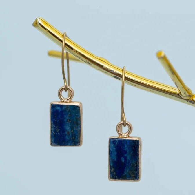 In the Clouds Lapis Earrings - Recetas Fair Trade