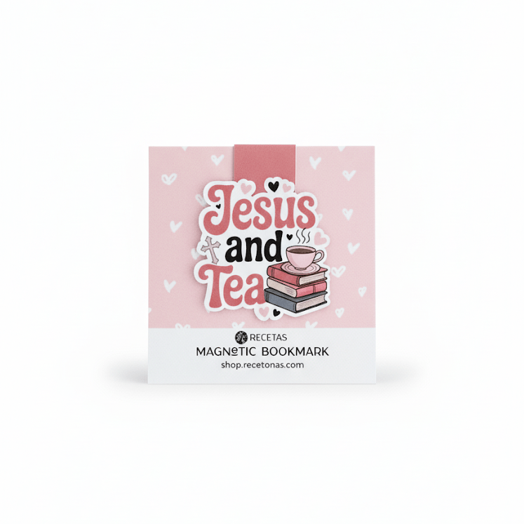 Jesus and Tea Magnetic Bookmark - Recetas Fair Trade