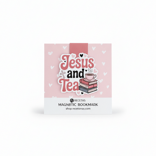 Jesus and Tea Magnetic Bookmark - Recetas Fair Trade