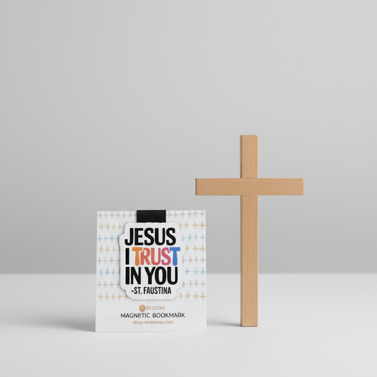Jesus I Trust in You Magnetic Bookmark - Recetas Fair Trade