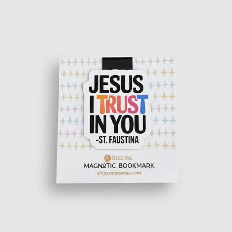 Jesus I Trust in You Magnetic Bookmark - Recetas Fair Trade