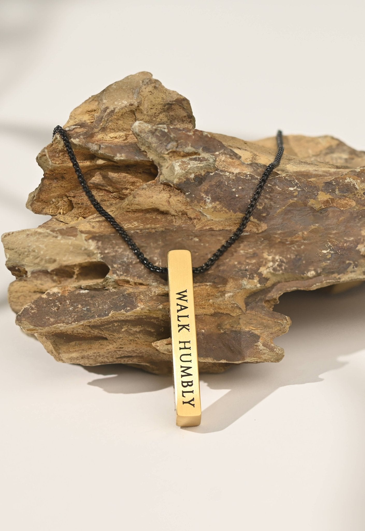 Justice Men's Gold Bar Necklace - Recetas Fair Trade