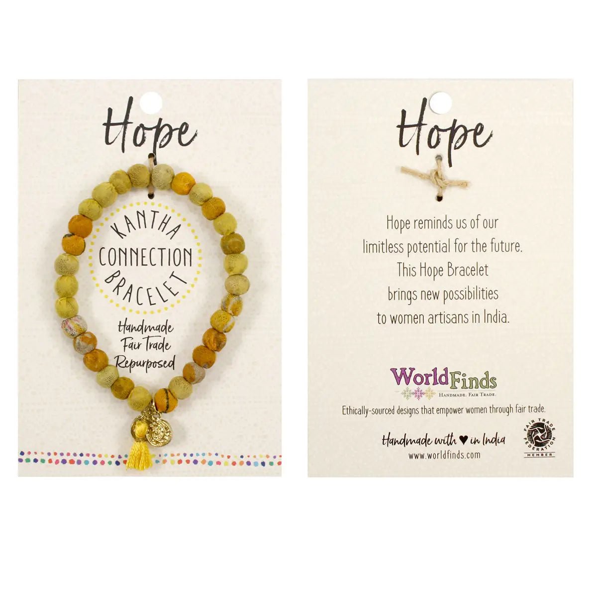 Kantha Connection Bracelet - Hope - Recetas Fair Trade