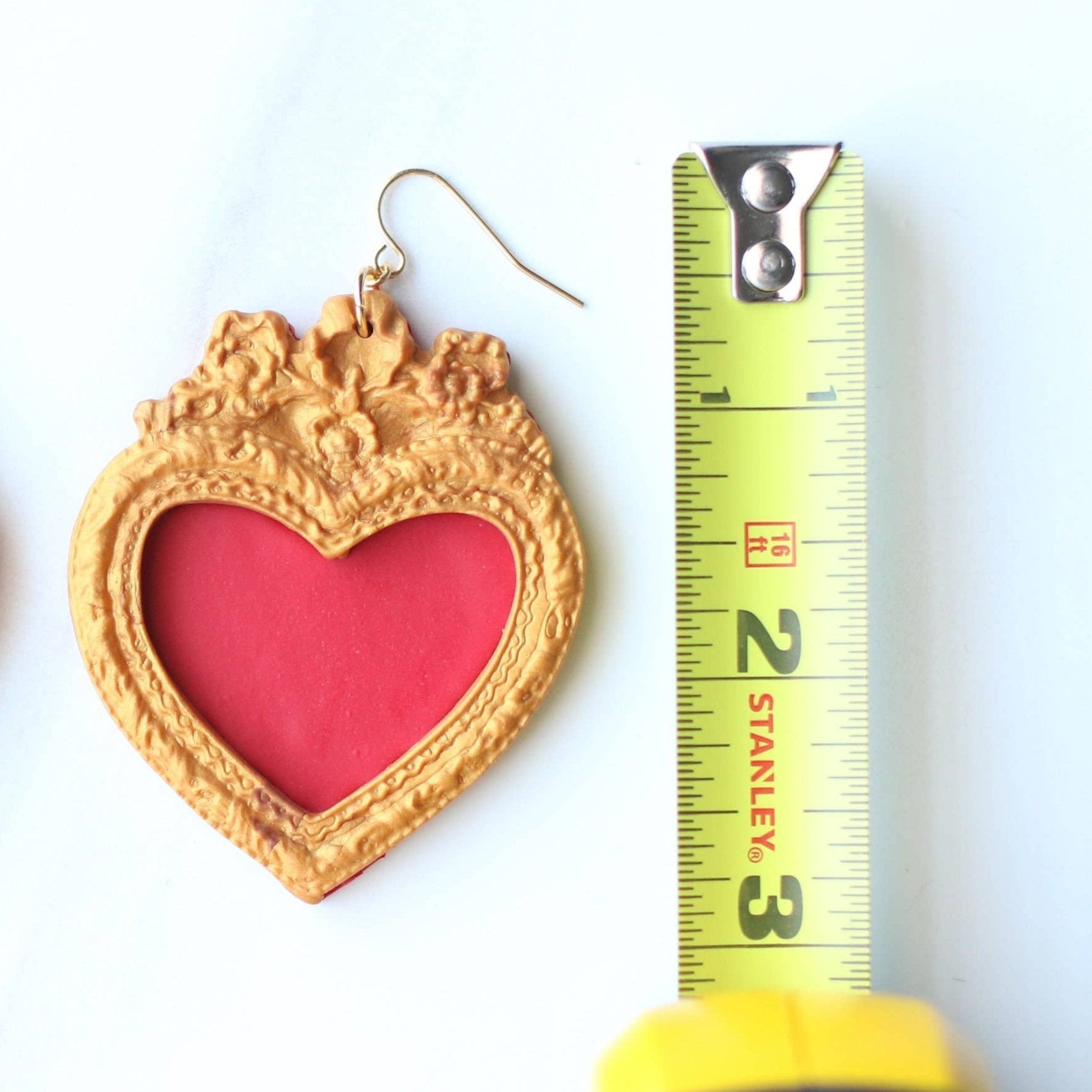 Large Sacred Heart Earrings - Recetas Fair Trade