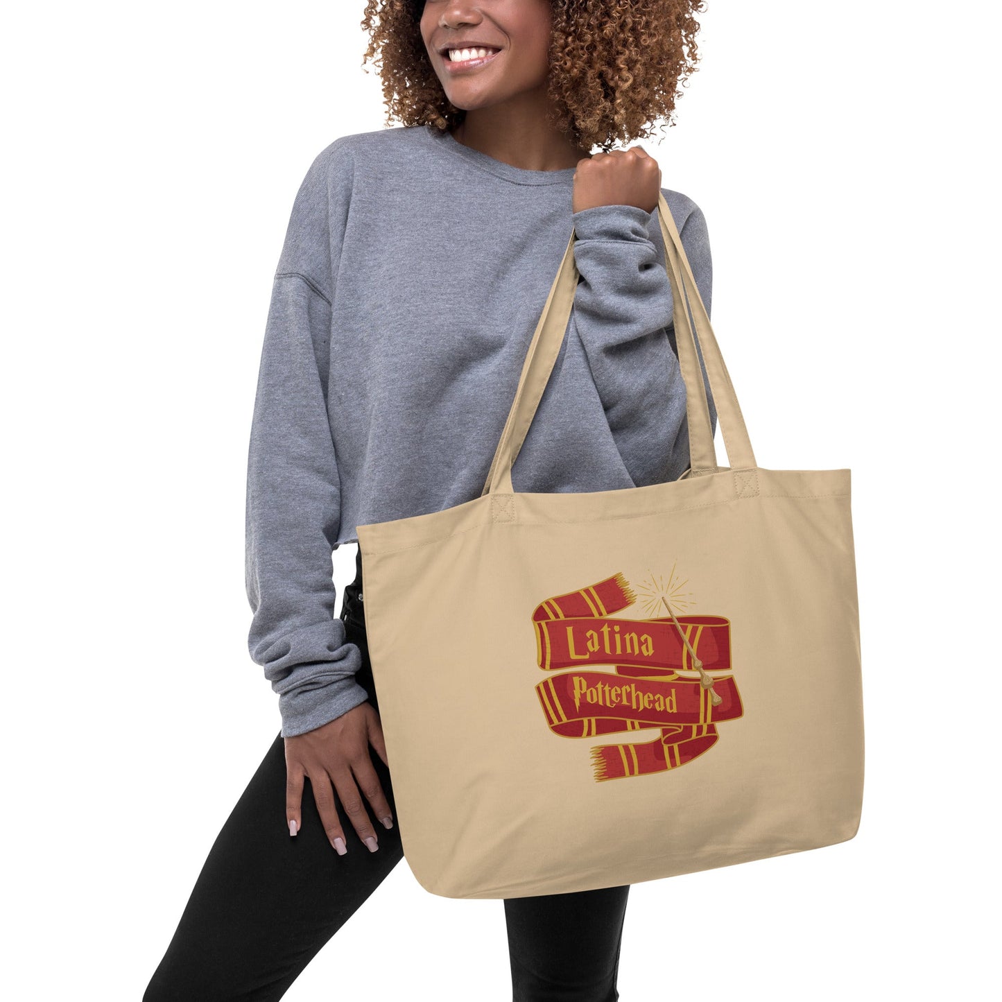 Latina Potterhead Gryffindor Large Organic Tote - Recetas Fair Trade
