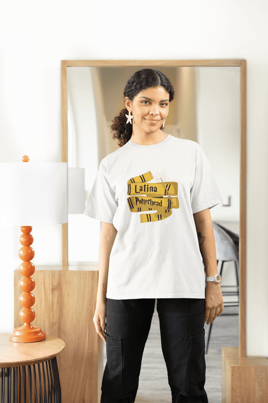 Latina Potterhead Hufflepuff Tee - Recetas Fair Trade