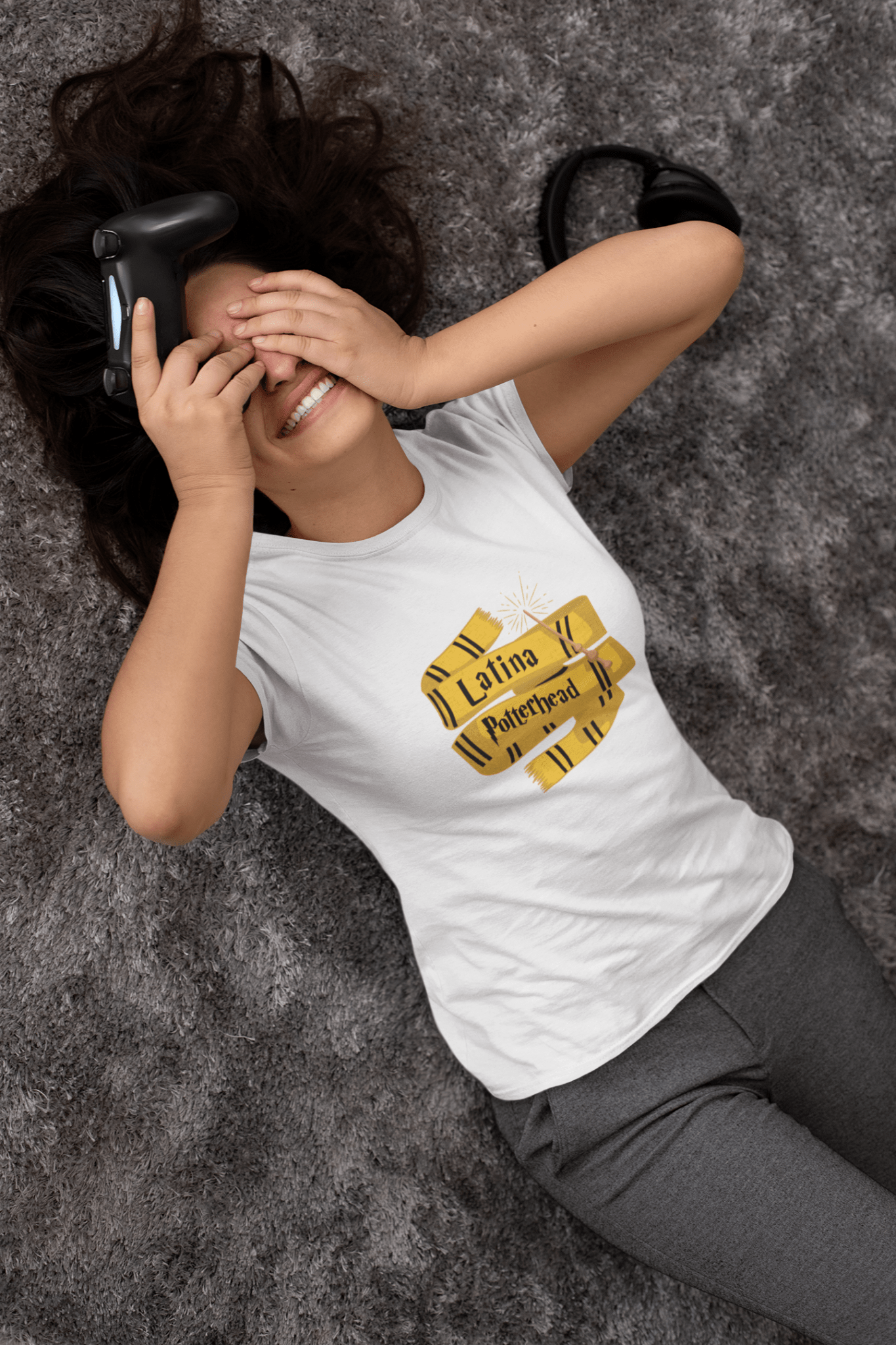 Latina Potterhead Hufflepuff Tee - Recetas Fair Trade
