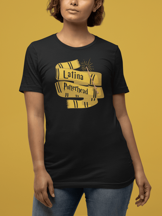 Latina Potterhead Hufflepuff Tee - Recetas Fair Trade