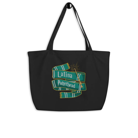 Latina Potterhead Slytherin Large Organic Tote - Recetas Fair Trade