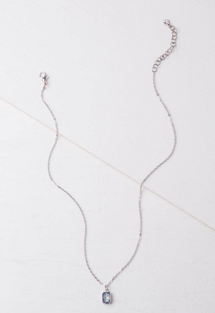 Lila Lavender & Silver Necklace - Recetas Fair Trade