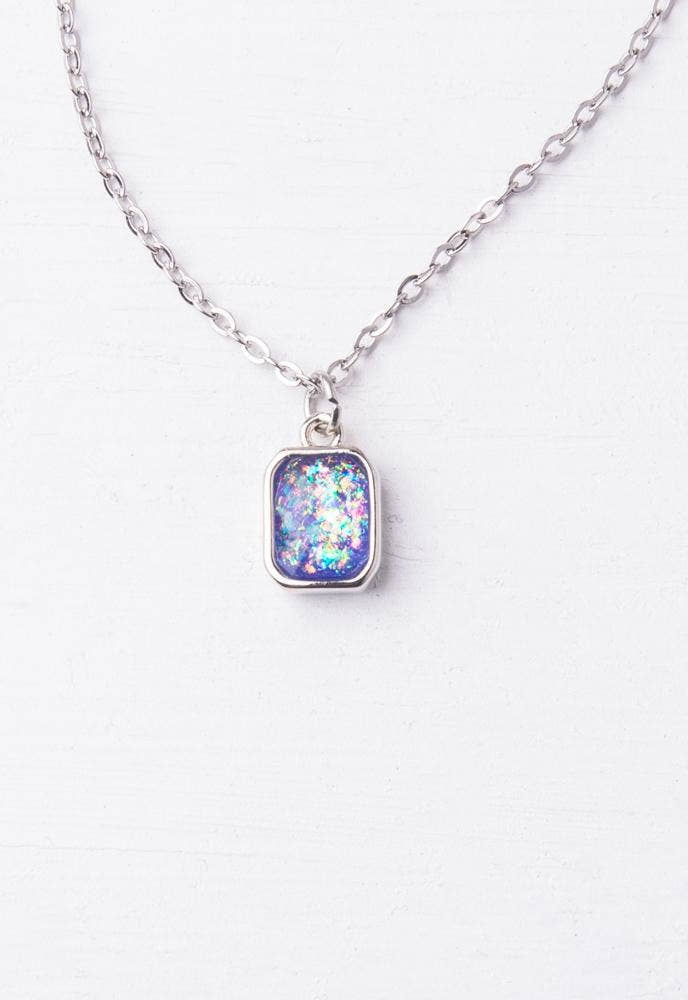 Lila Lavender & Silver Necklace - Recetas Fair Trade