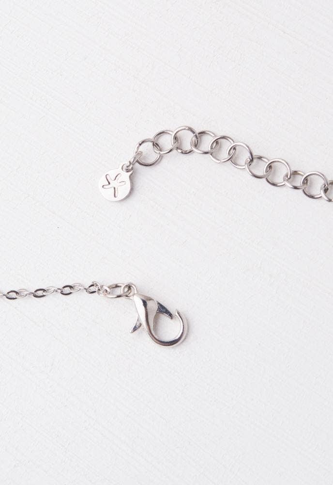 Lila Lavender & Silver Necklace - Recetas Fair Trade