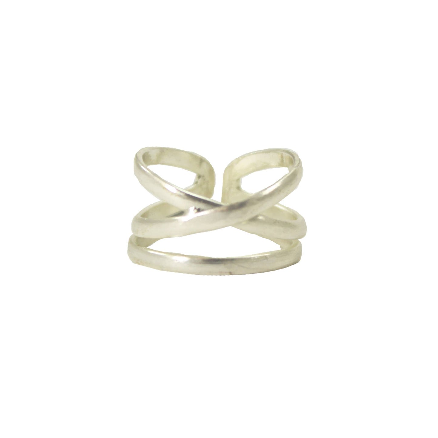 Linear X Ring - Silver - Recetas Fair Trade