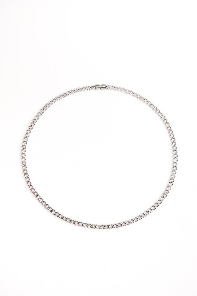 Linked Curb Chain in Stainless Steel - Recetas Fair Trade