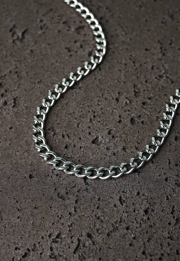Linked Curb Chain in Stainless Steel - Recetas Fair Trade