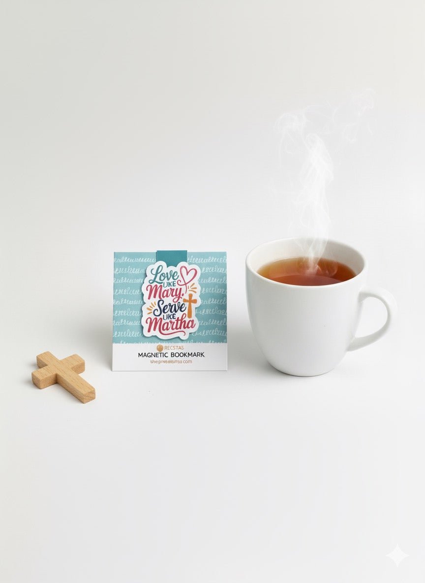 Love like Mary Serve like Martha Magnetic Bookmark - Recetas Fair Trade