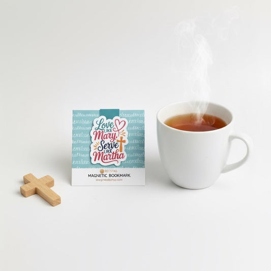 Love like Mary Serve like Martha Magnetic Bookmark - Recetas Fair Trade