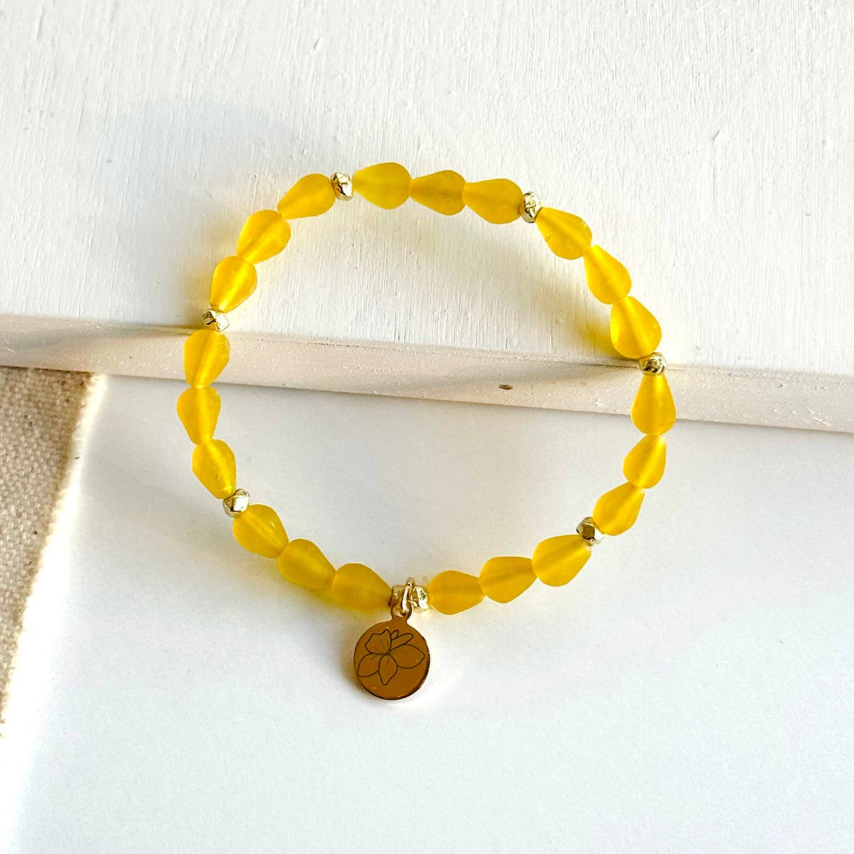 March • Birth Flower Bracelet (Stocking Stuffer!) - Recetas Fair Trade