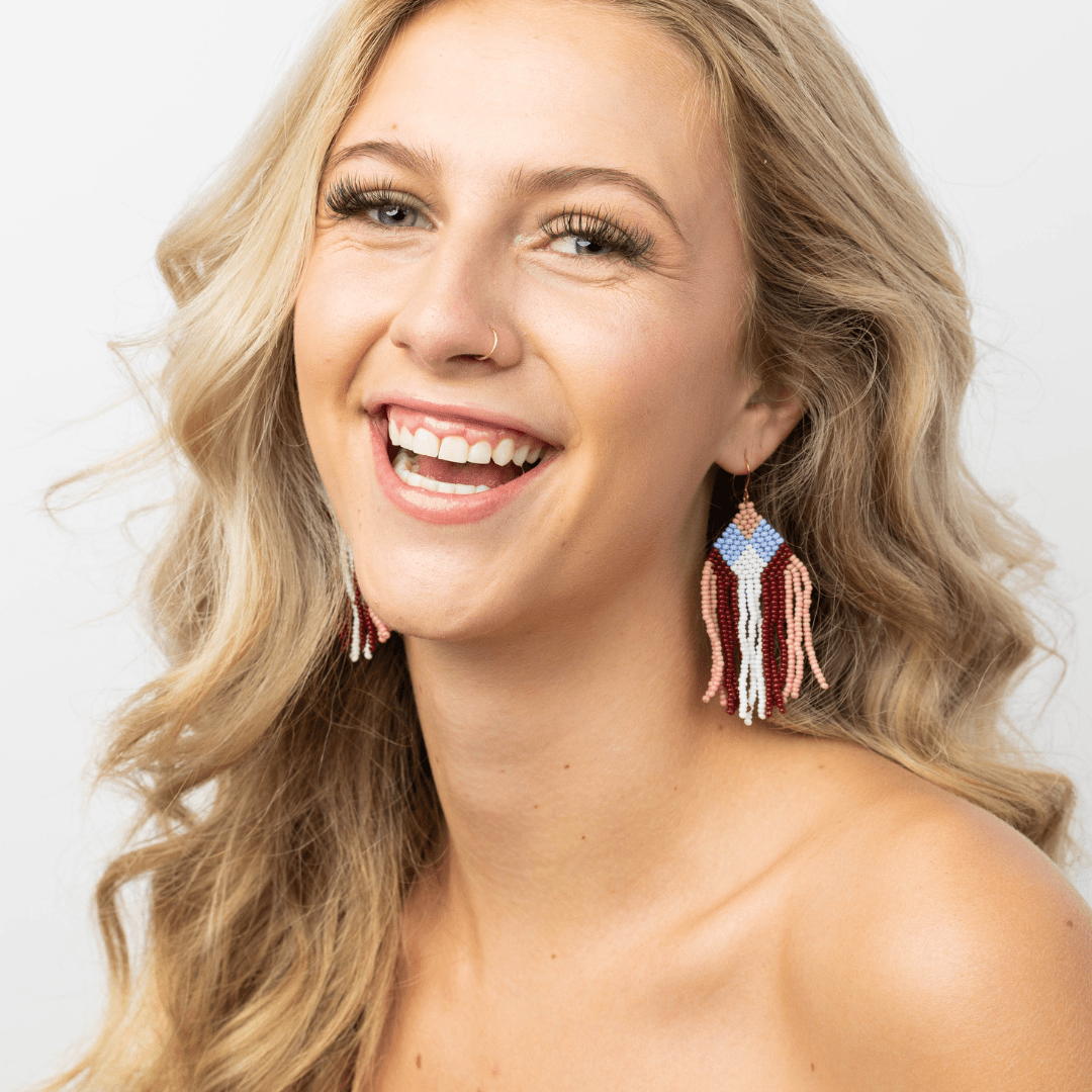 Maria Seed Bead Earrings - Recetas Fair Trade