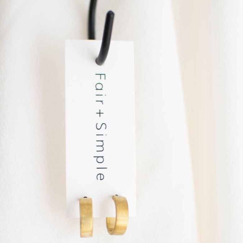 Matte Mini Hoop Earrings - Recetas Fair Trade