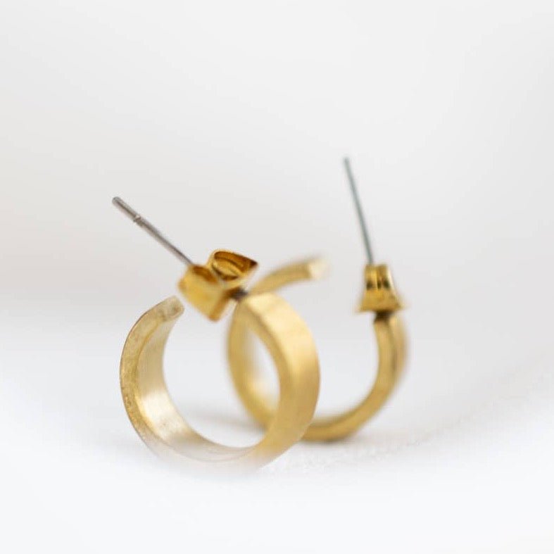 Matte Mini Hoop Earrings - Recetas Fair Trade