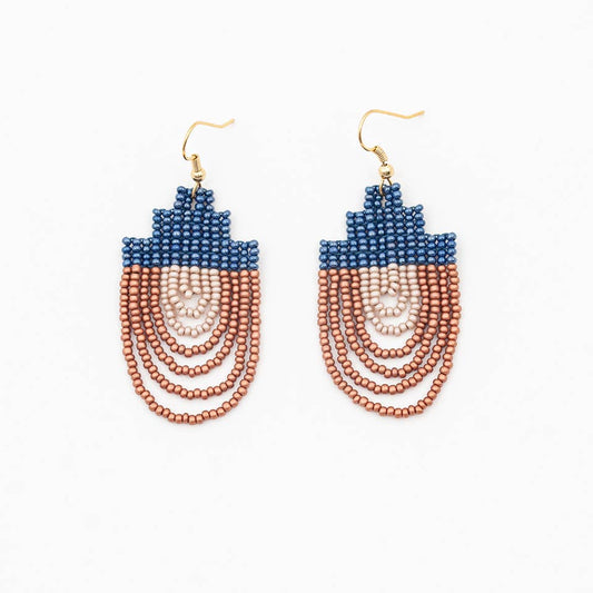 Mayan Pyramid Beaded Earrings - Recetas Fair Trade