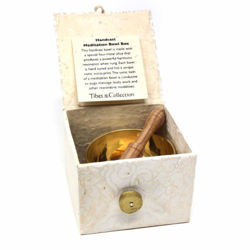 Meditation Bowl Box: 3'' Flower Of Life - DZI (Meditation) - Recetas Fair Trade