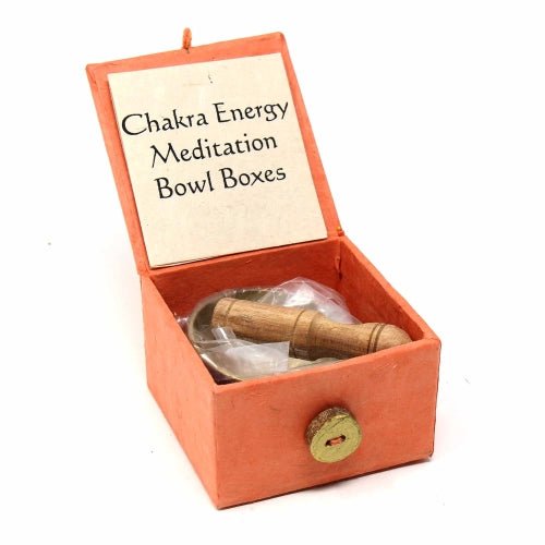 Mini Meditation Bowl Box: 2" Sacral Chakra - DZI (Meditation) - Recetas Fair Trade
