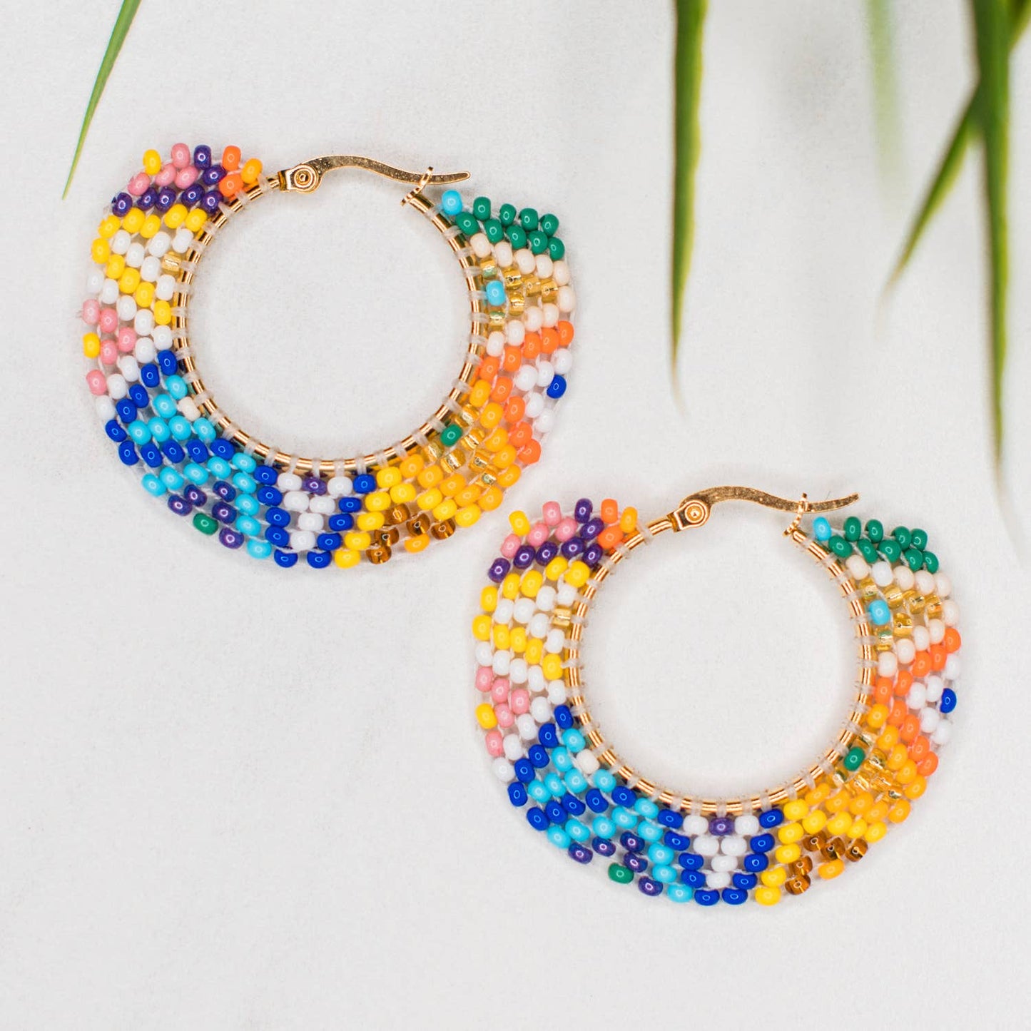 Multi Fiesta Round Earrings - Recetas Fair Trade