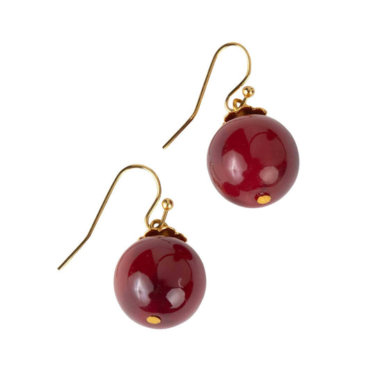 Nhi Cherry Drop Earrings - Recetas Fair Trade